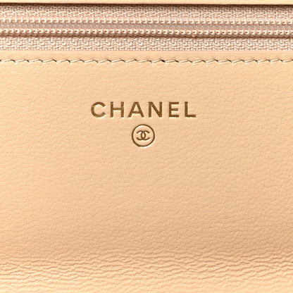 Chanel Lambskin Quilted Chanel 19 Wallet On Chain WOC Beige 5 of 11