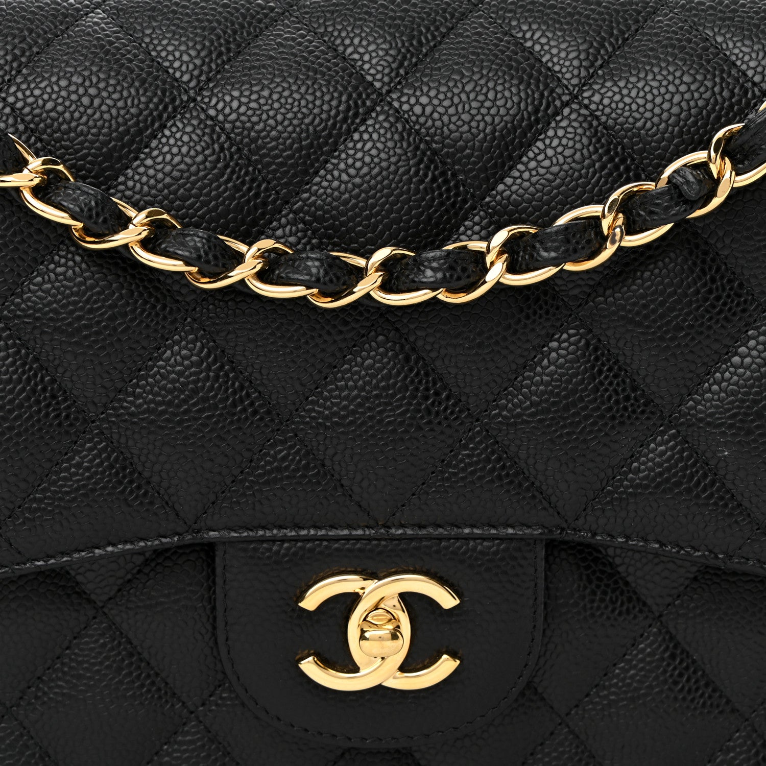 Chanel Caviar Quilted Jumbo Double Flap Black 8 of 10