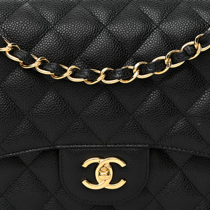 Chanel Caviar Quilted Jumbo Double Flap Black 8 of 10