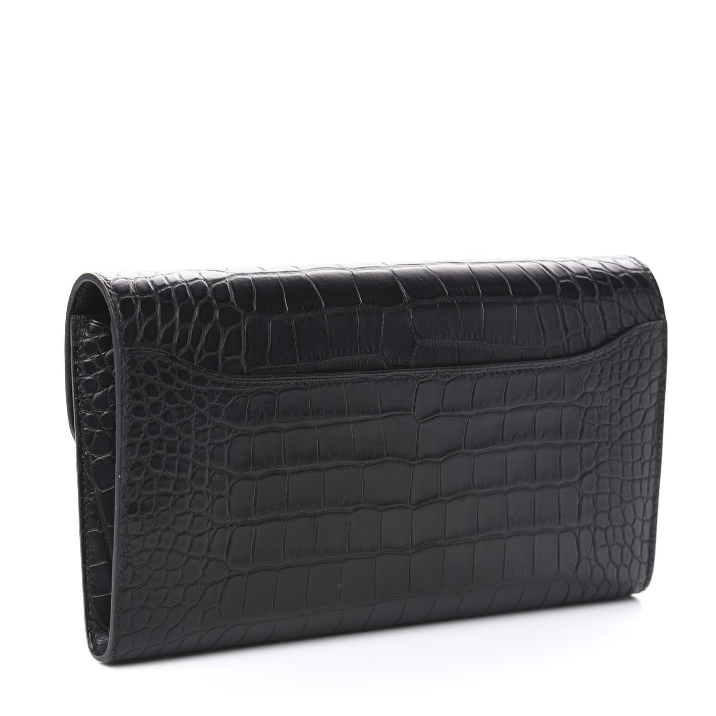 Matte Alligator Constance Wallet Black