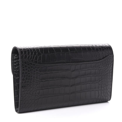 Hermes Matte Alligator Constance Wallet Black 3 of 17