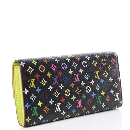 Louis Vuitton Monogram Multicolor Sarah Wallet Black Pistache 3 of 6