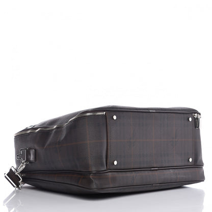 Burberry Smoked Haymarket Check Carry On Travel Bag Chocolate 4 of 17