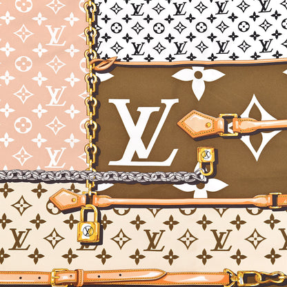 Louis Vuitton Silk Monogram Confidential Square Scarf Kaki 3 of 4