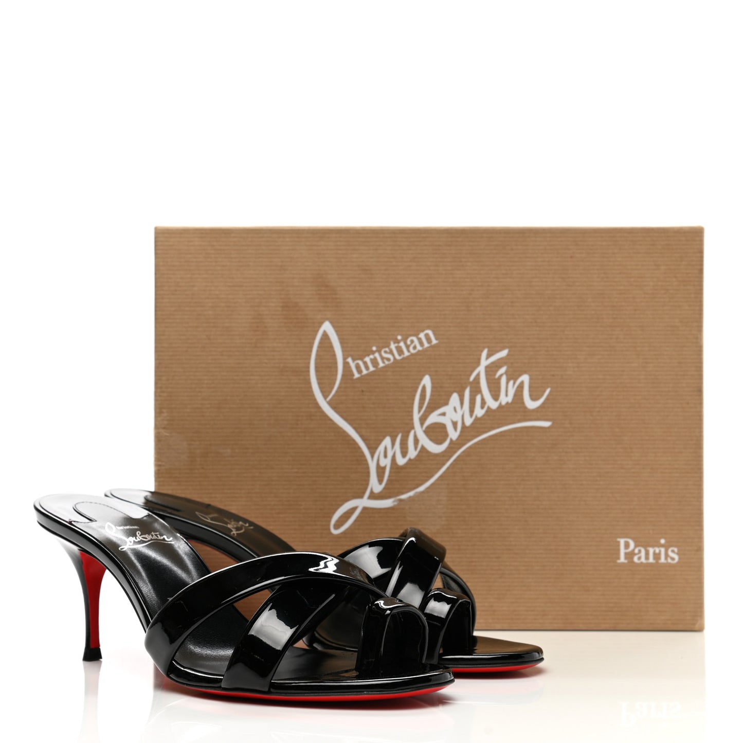 Patent Simply Me 70 Slide Sandals 38.5 Black