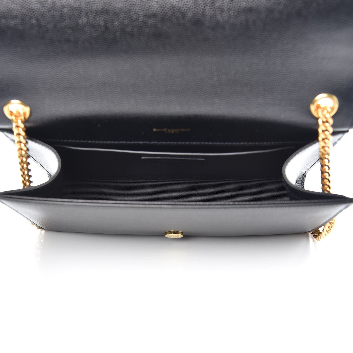 Saint Laurent Grain De Poudre Medium Classic Monogram Kate Satchel Black 4 of 8