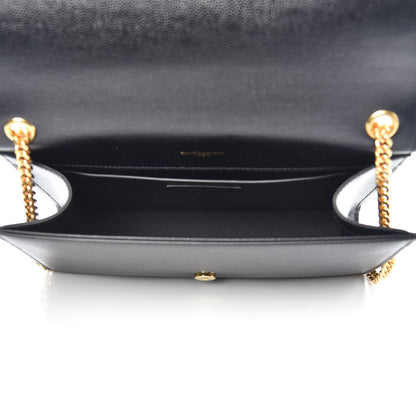 Saint Laurent Grain De Poudre Medium Classic Monogram Kate Satchel Black 4 of 8