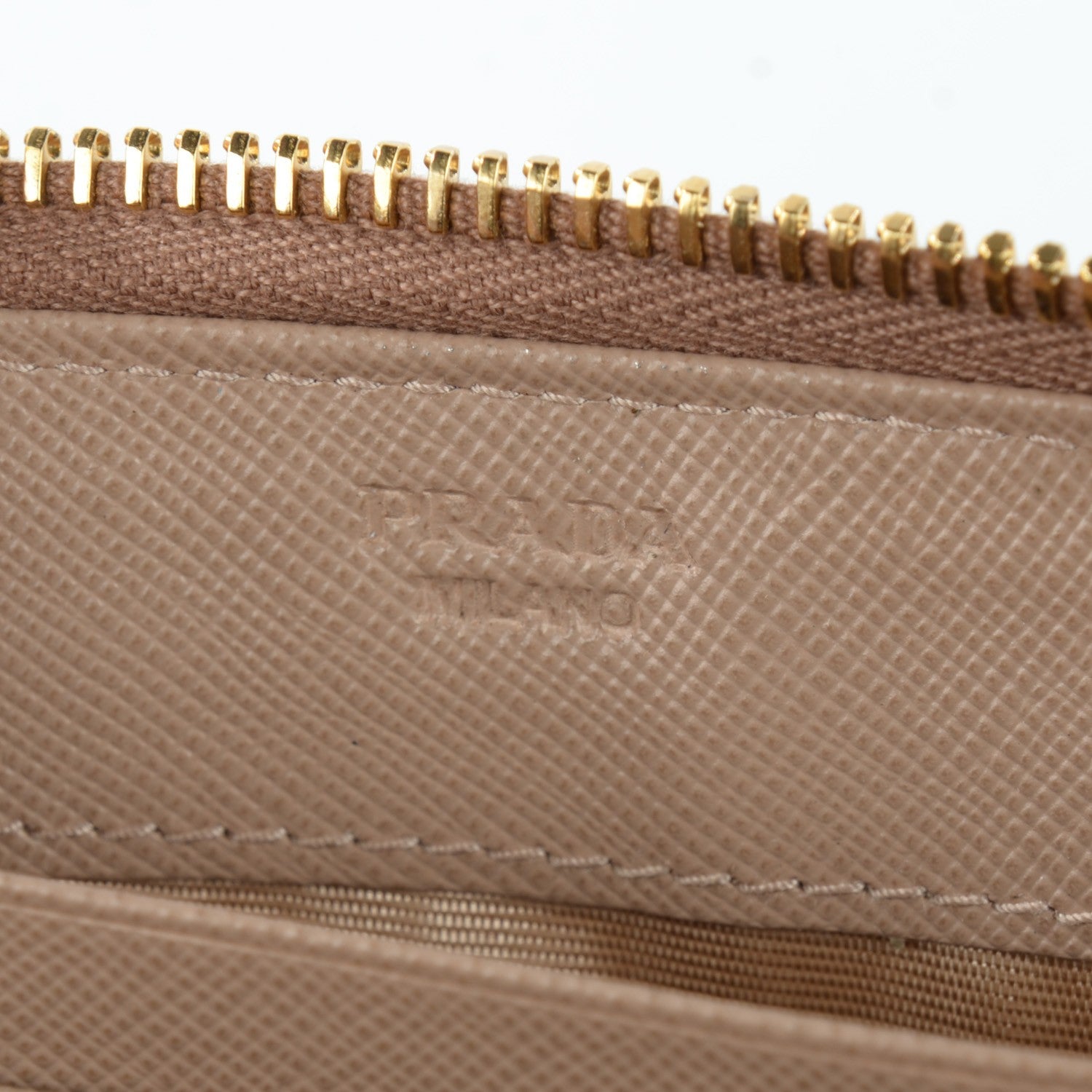 Prada Saffiano Metal Zip Around Wallet Cammeo 7 of 9