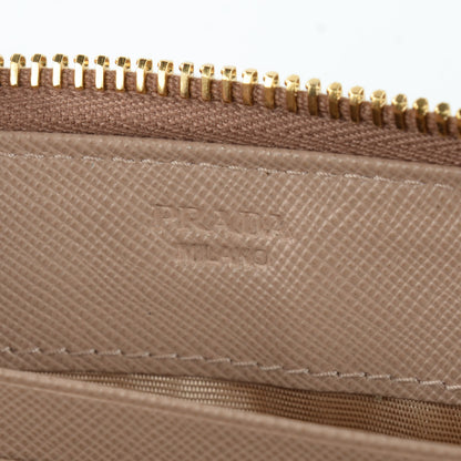 Prada Saffiano Metal Zip Around Wallet Cammeo 7 of 9