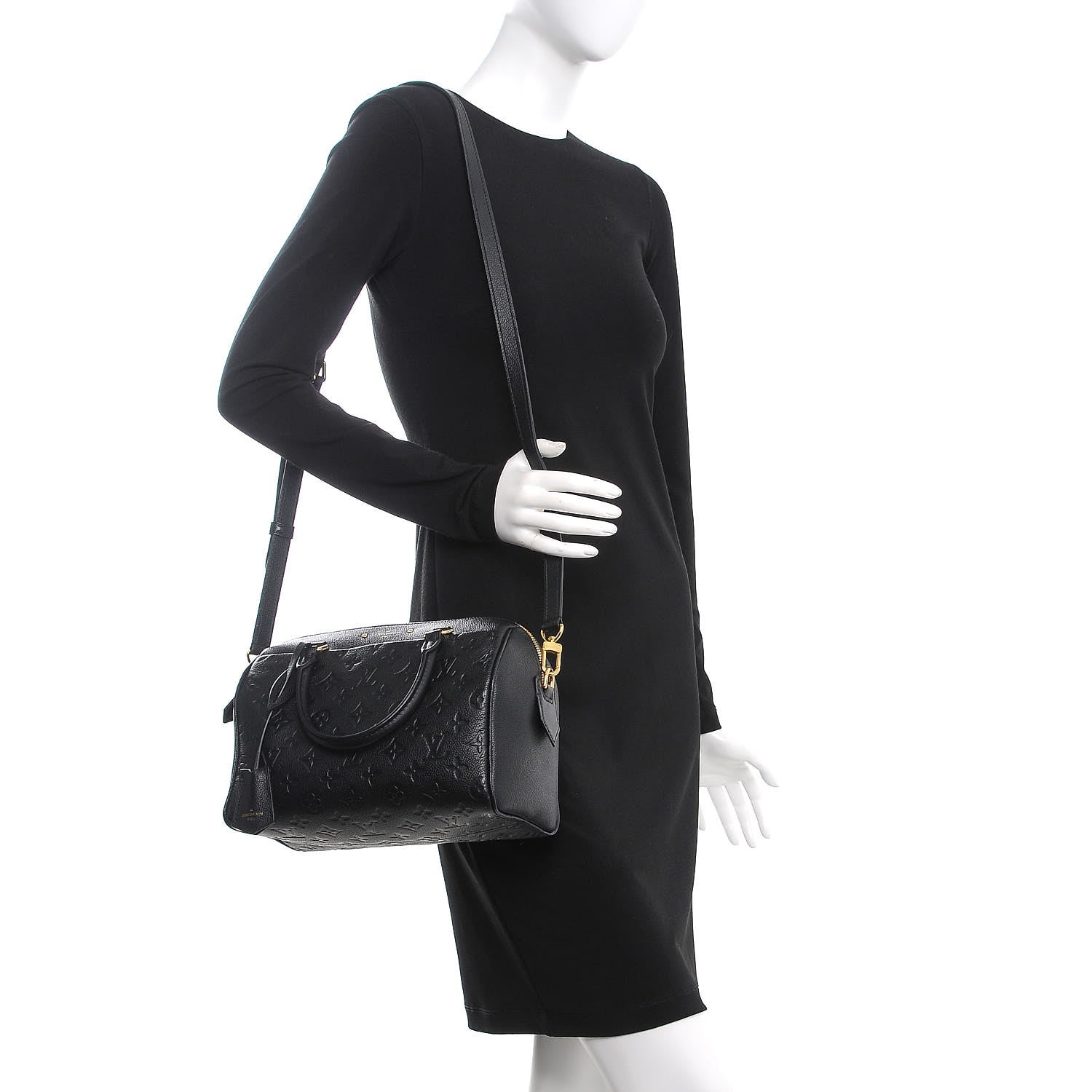 Louis Vuitton Empreinte Speedy Bandouliere 25 NM Black 3 of 8