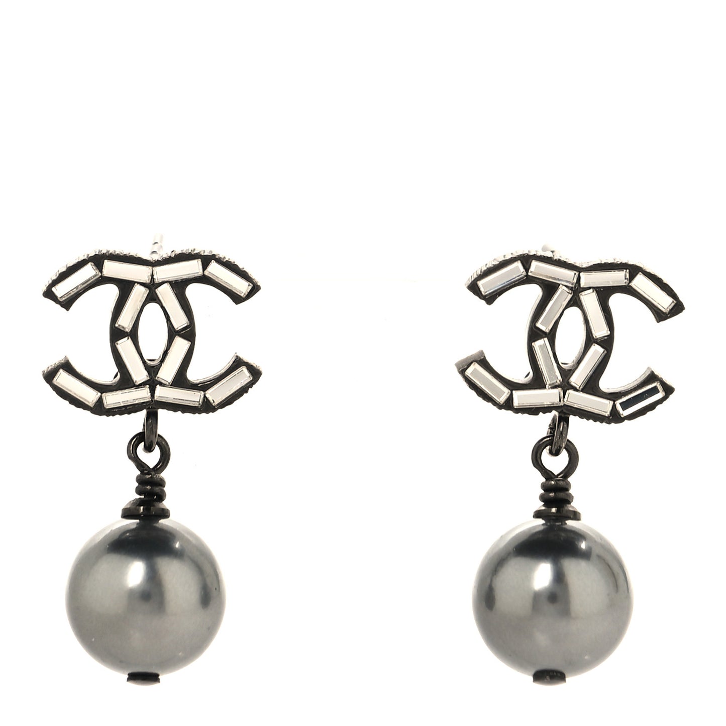 Ruthenium CC Drop Earrings