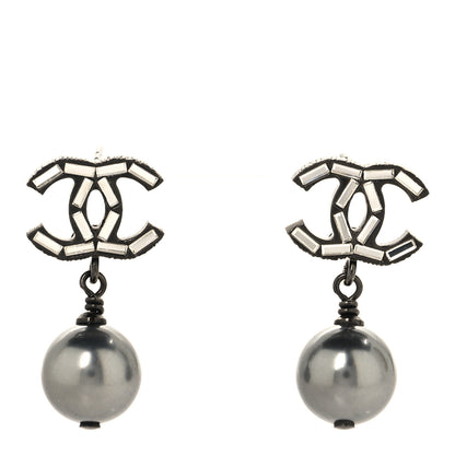 Chanel Ruthenium CC Drop Earrings 1 of 4