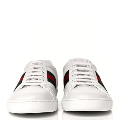 Gucci Calfskin Ayers Bee Embroidered Womens Ace Sneakers 36 White Green 2 of 10