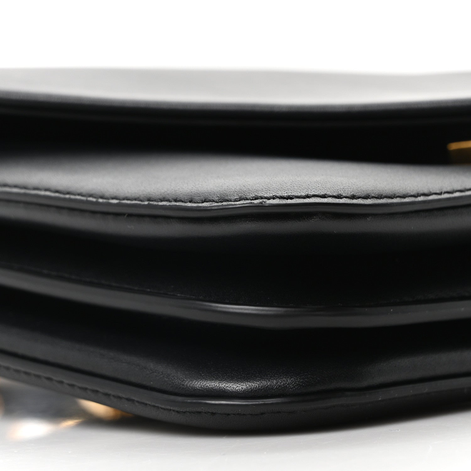 Bottega Veneta Calfskin Mount Envelope Bag Black 8 of 9