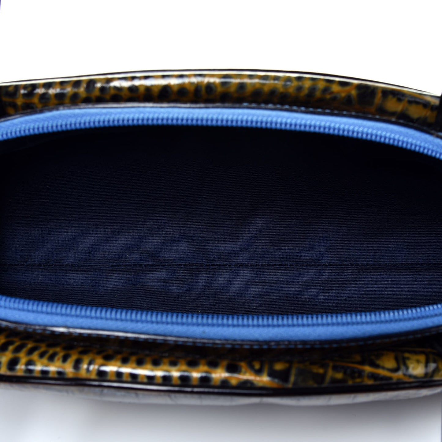 Patent Crocodile Embossed Baguette Multicolor