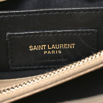 Saint Laurent Calfskin Y Quilted Monogram Small Loulou Chain Satchel Dark Beige 6 of 10