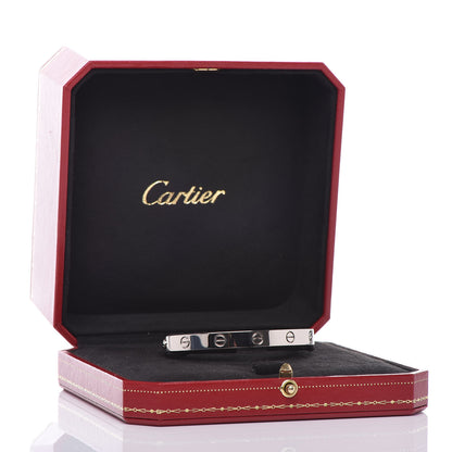 Cartier 18K White Gold LOVE Bracelet 17 7 of 7