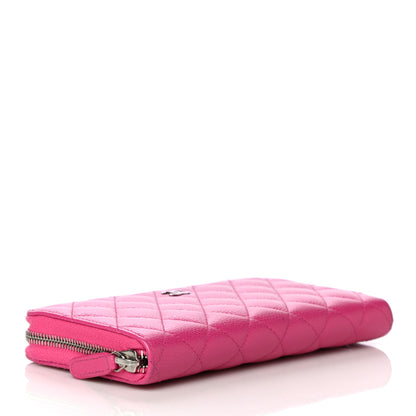 Chanel Caviar Quilted Large Gusset Zip Around Wallet Pink 4 of 21