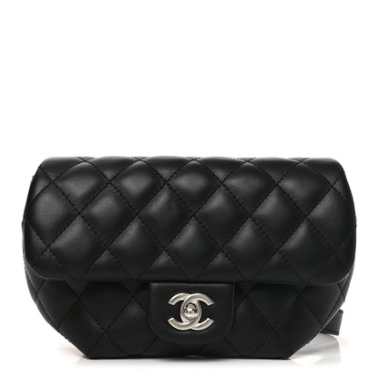 Chanel Calfskin Quilted CC Uniform Flap Belt Bag Black 1 of 12