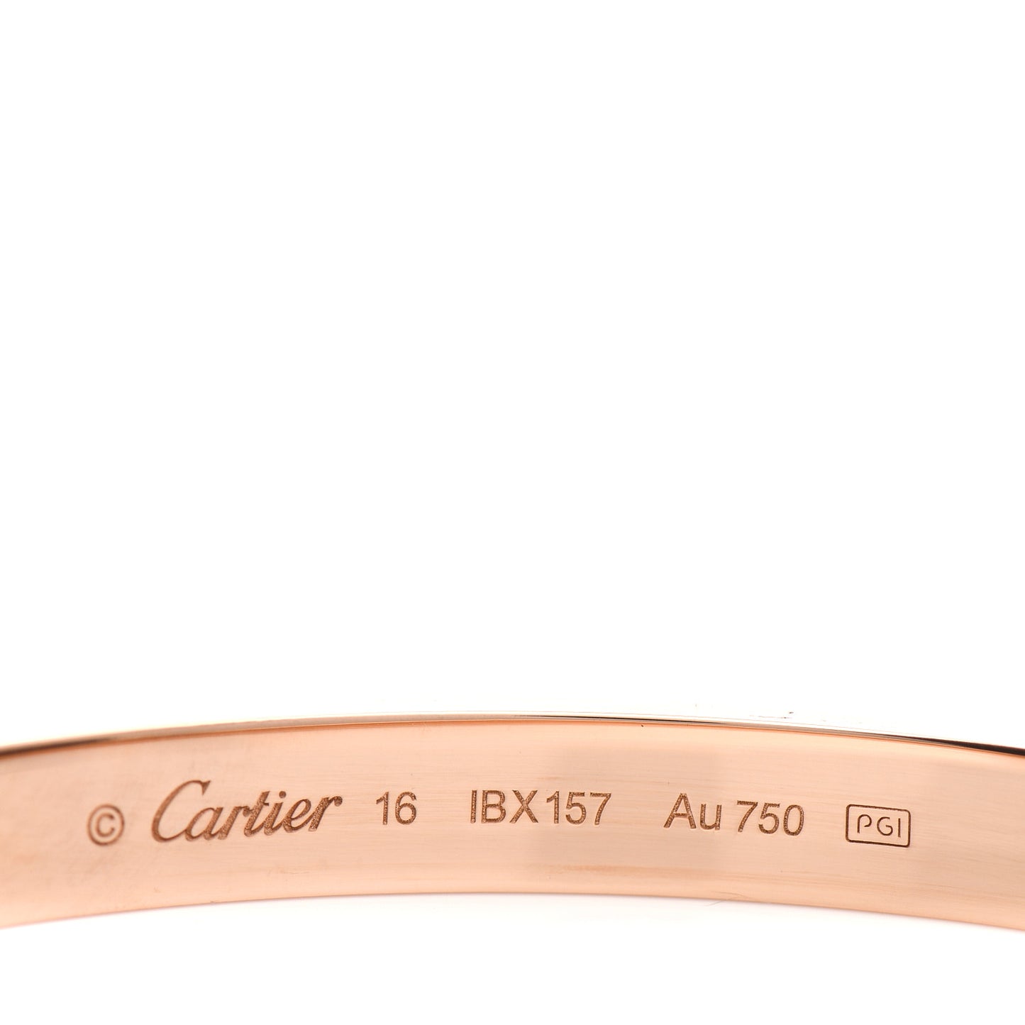 18K Pink Gold LOVE Bracelet 16