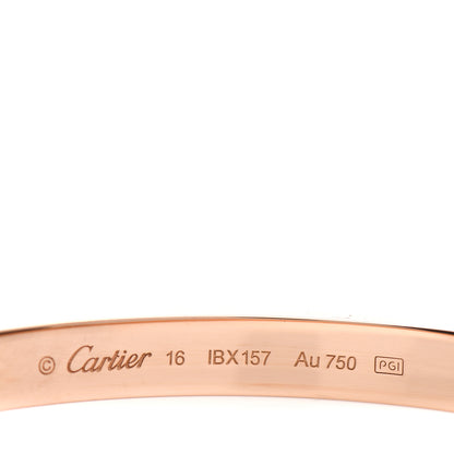 Cartier 18K Pink Gold LOVE Bracelet 16 4 of 5