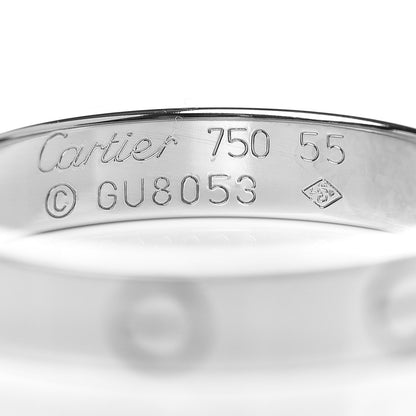 Cartier 18K White Gold 3.5mm LOVE Wedding Band Ring 55 7.25 4 of 4