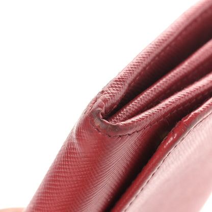 Prada Saffiano Metal Oro Chain Wallet Fuoco 12 of 17
