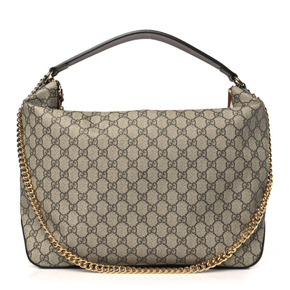 Gucci GG Supreme Monogram Large Linea A Hobo Light Brown 1 of 11