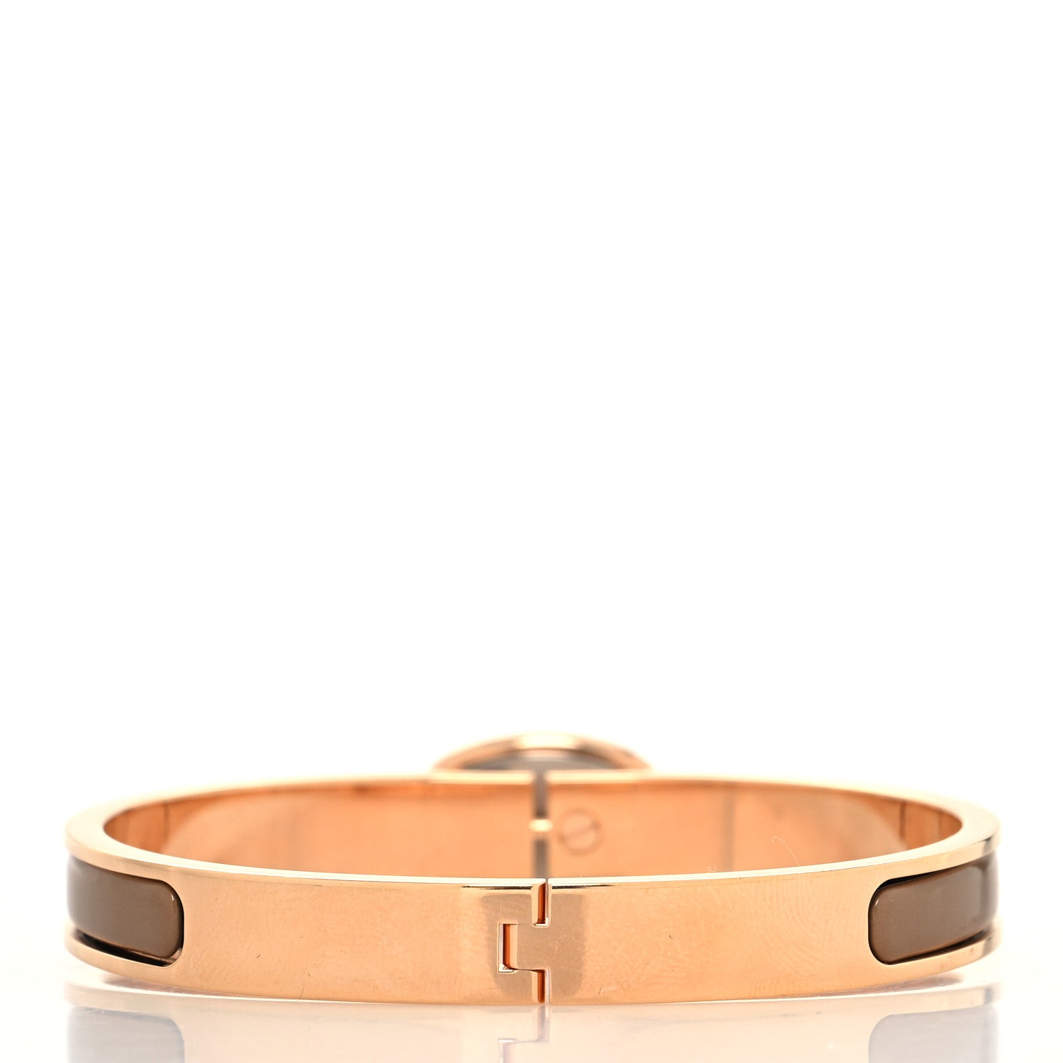 Hermes Enamel Mini Clic Chaine d'Ancre Bracelet PM Chataigne 3 of 5