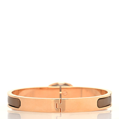 Hermes Enamel Mini Clic Chaine d'Ancre Bracelet PM Chataigne 3 of 5