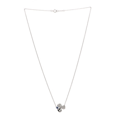 Tiffany Platinum Diamond Tanzanite Paper Flowers Pendant Necklace 3 of 6