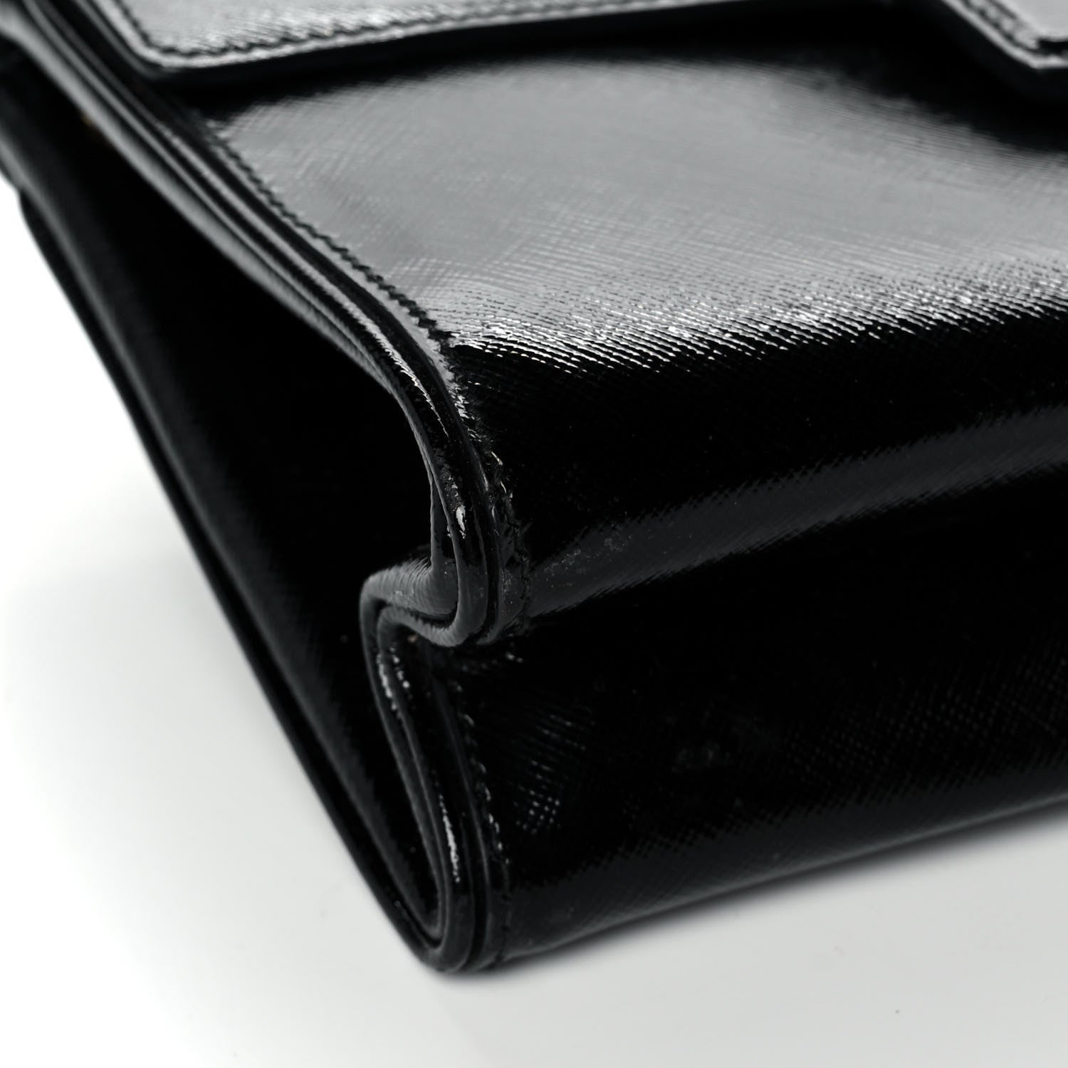 Prada Vernice Saffiano Clutch Black 9 of 13