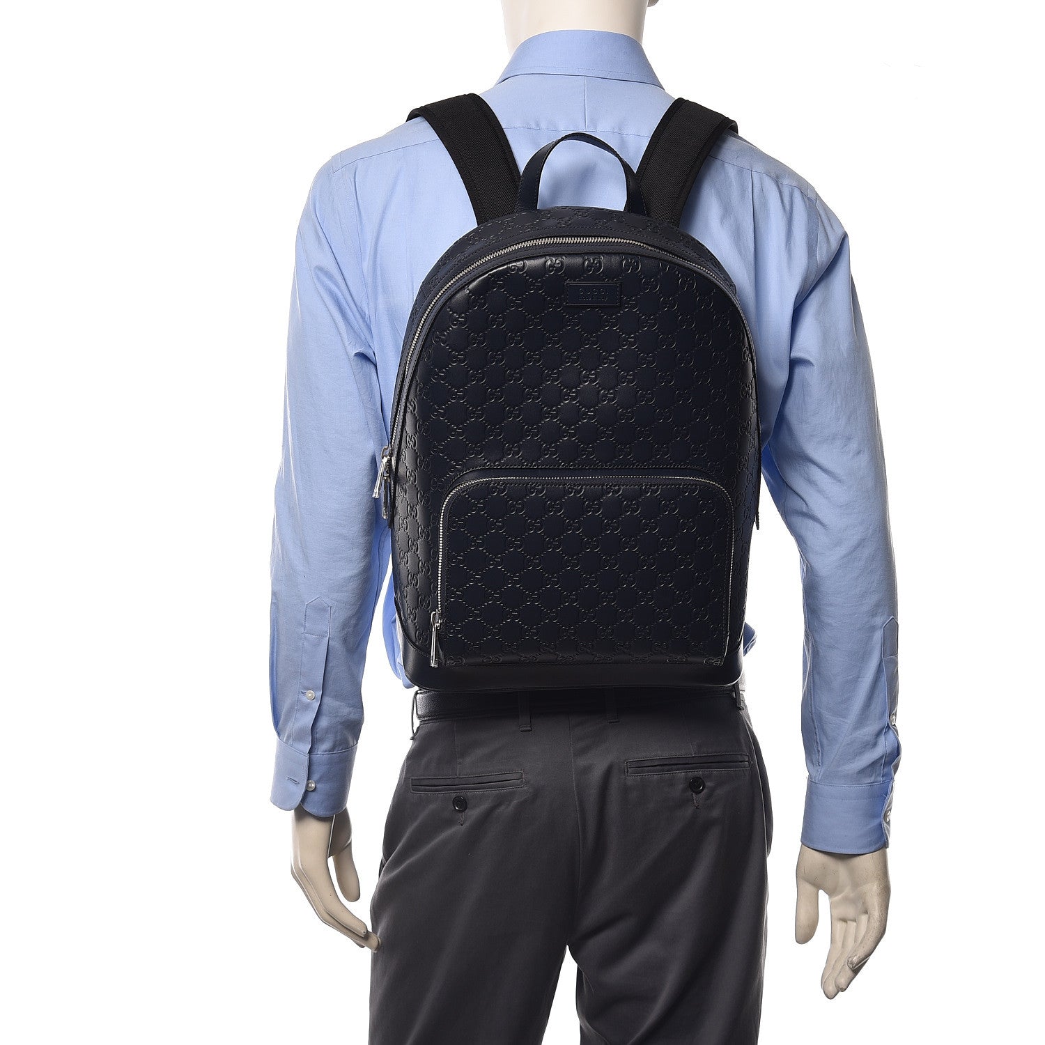 Gucci Guccissima Signature Day Backpack Blue 411736 – FASHIONPHILE