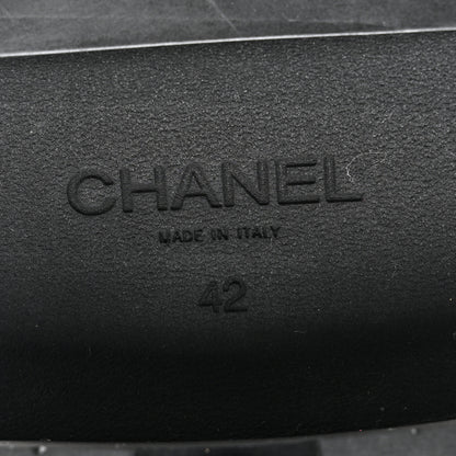 Chanel Calfskin Quilted CC Mocassin Loafers 42 Brown 6 of 8