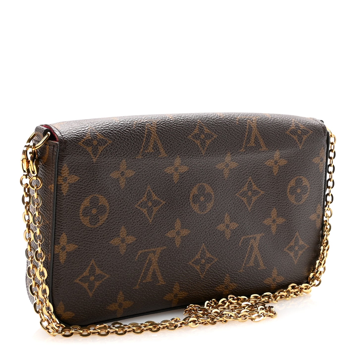 Monogram Pochette Felicie Chain Wallet Fuchsia