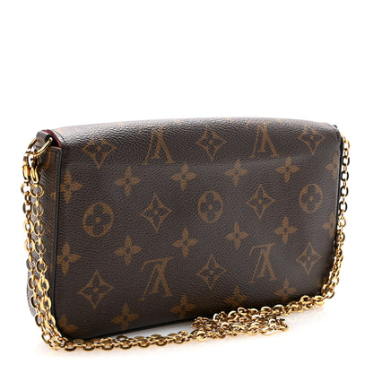 Louis Vuitton Monogram Pochette Felicie Chain Wallet Fuchsia 4 of 11