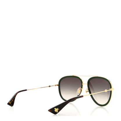 Gucci Web Aviator Sunglasses GG0062S Green Red 4 of 7