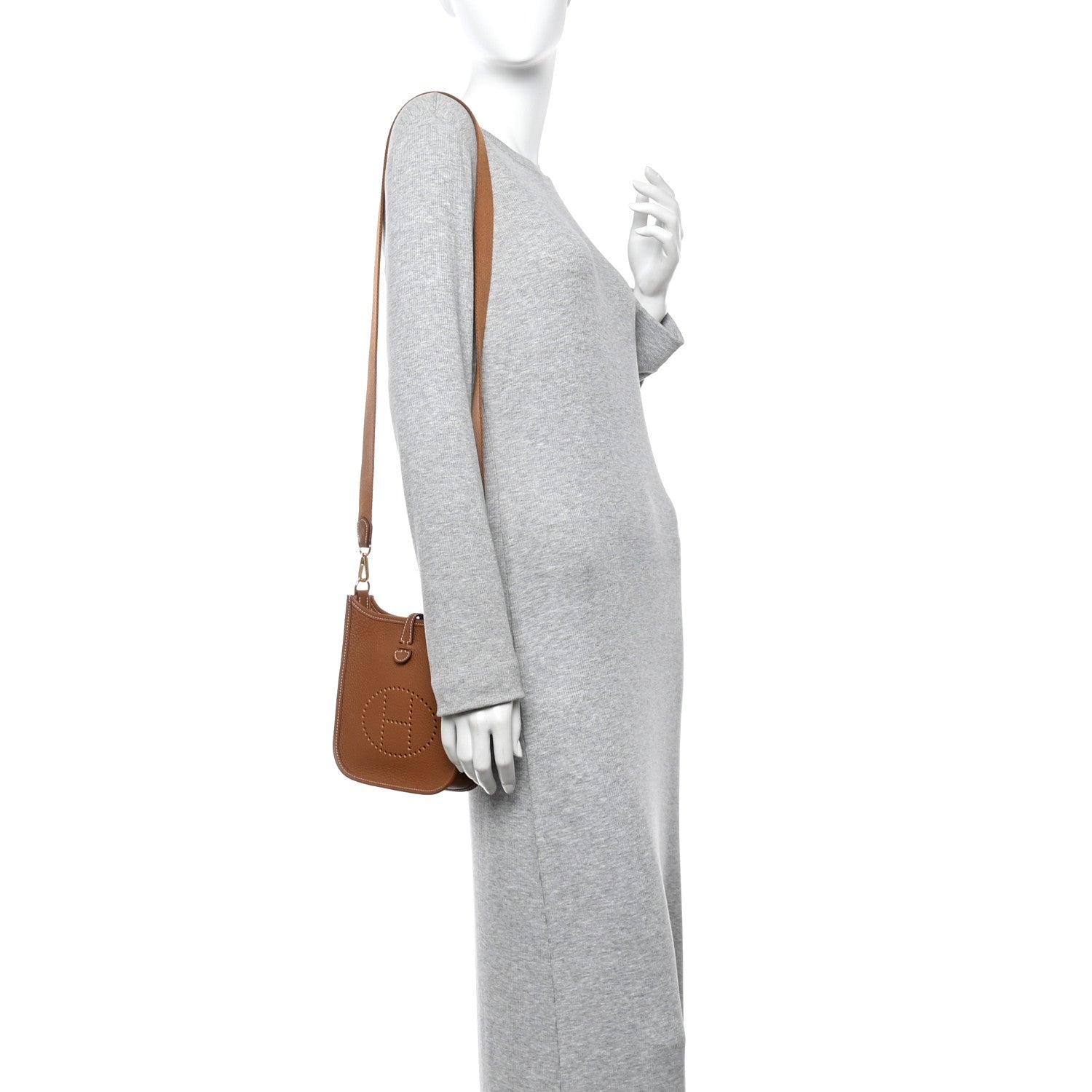 Hermes Taurillon Clemence Evelyne TPM Gold 2 of 11