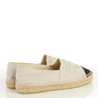 Chanel Toile CC Espadrilles 41 Beige Black 5 of 10