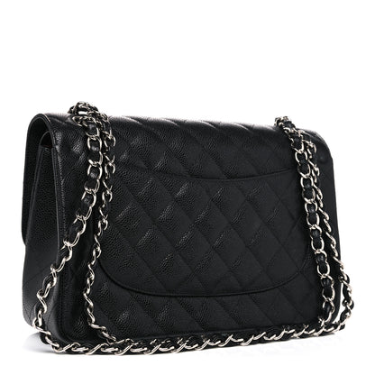 Chanel Caviar Quilted Jumbo Double Flap Black 3 of 12