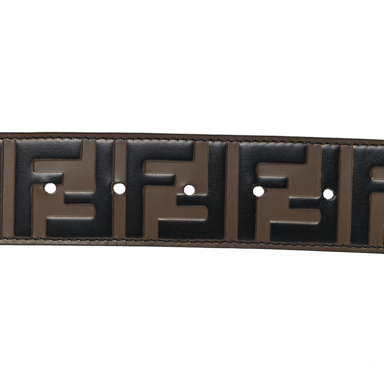 Fendi Vitello F is Fendi Bi-Color FF 1974 Embossed Belt 95 38 Maya Black 3 of 6