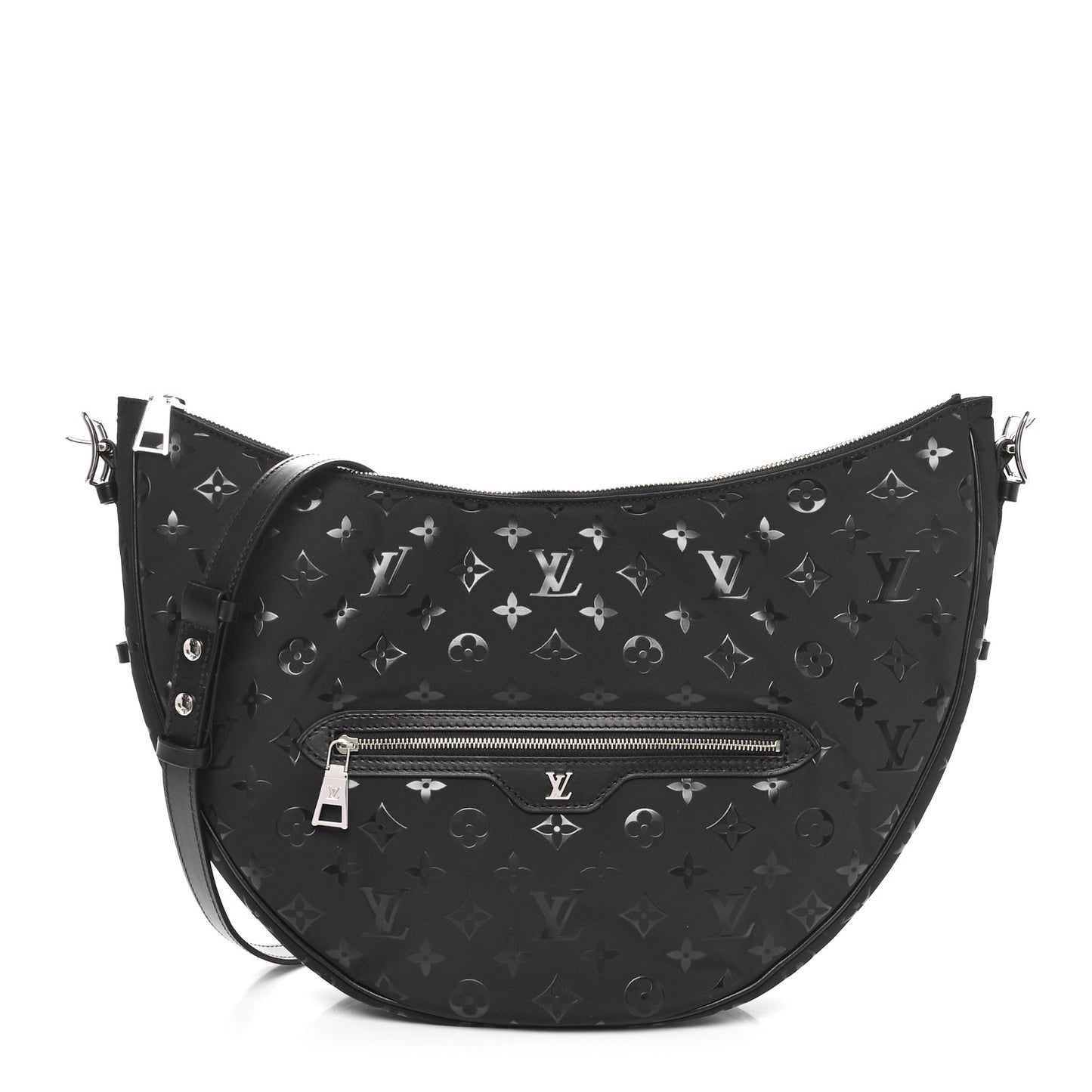 Nylon Monogram Loop Pocket Hobo Polar Night
