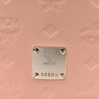 MCM Calfskin Ottomar Monogram Small Crossbody Zip Messenger Pouch Pink Blush 7 of 11