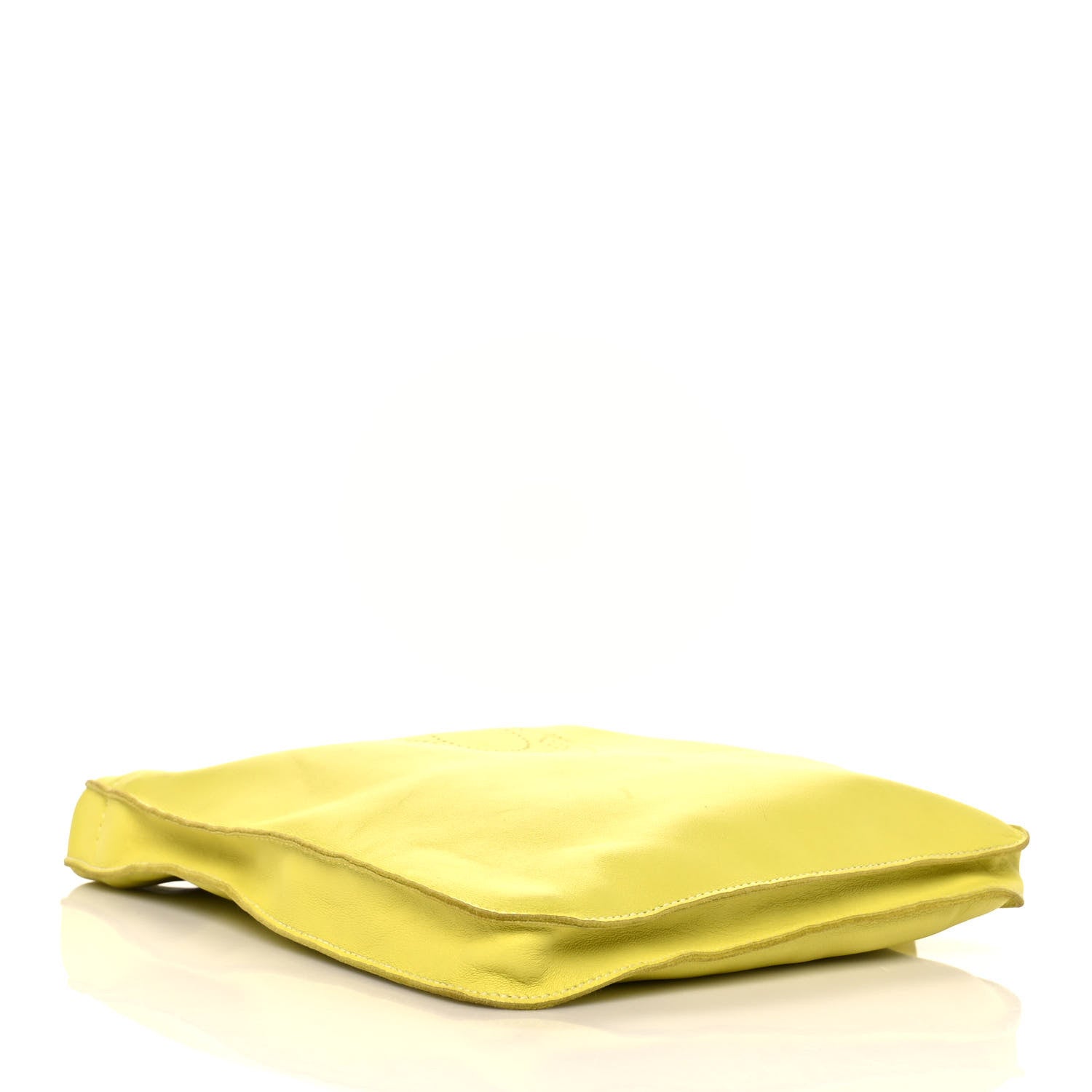 Hermes Lambskin Clou De Selle Pouch Sulphur 3 of 9