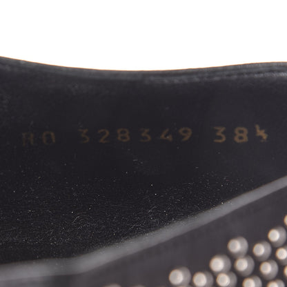 Saint Laurent Calfskin Metal Eyelet LuLu Richelieu Metal Eyelet Lace Up Oxfords 38.5 Black 10 of 14