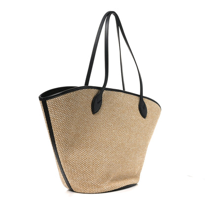 Louis Vuitton Raffia Saint Jacques Tote Black 4 of 10