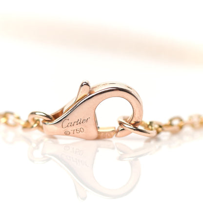 Cartier 18K Pink Gold Black Ceramic Diamond Interlocking LOVE Necklace 4 of 5