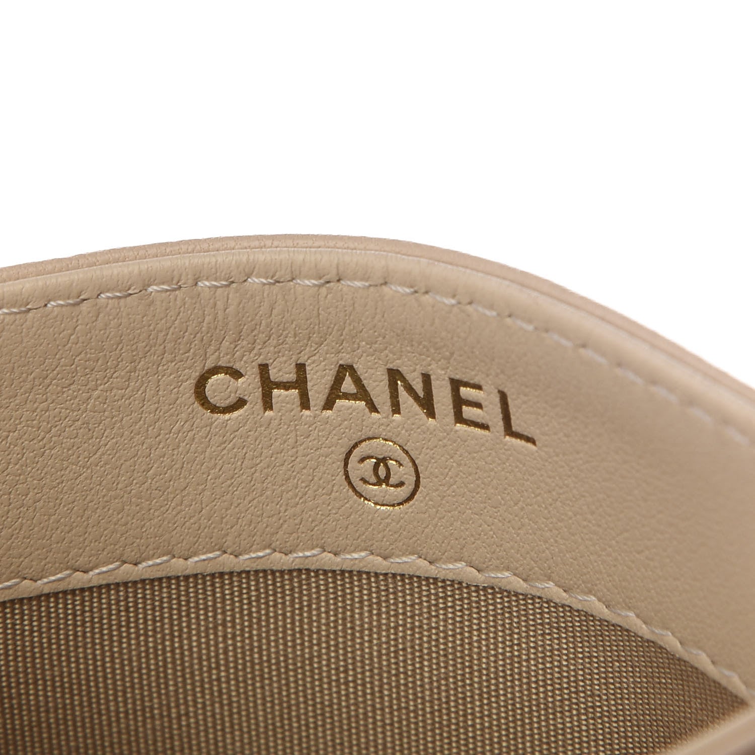 Chanel Goatskin Quilted 19 Card Holder Beige 4 of 6