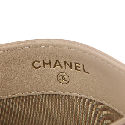 Chanel Goatskin Quilted 19 Card Holder Beige 4 of 6