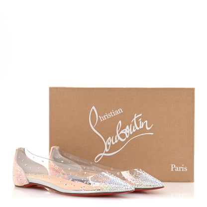 Christian Louboutin PVC Suede Degrastrass Flats 36.5 Pink Multicolor 10 of 10